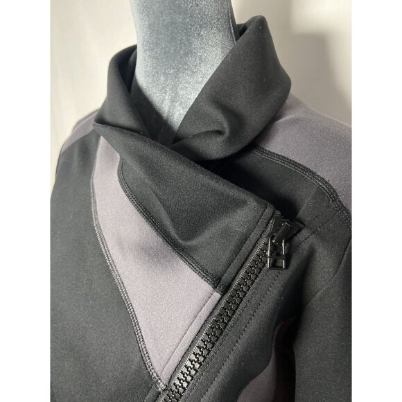CAbi Womens Asymmetrical Zip Jacket Medium Black & Gray Polyester Spandex Blend - Picture 5 of 11